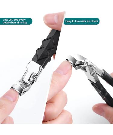 Marycarrie Angled Head Nail Clippers with Catcher for Men & Women - Professional Acrylic Toe Nail Clippers for Thick Toenails Heavy Duty Nail Cutter Ergonomic Design & Anti-Splash for Seniors - Buy Online on GoSupps.com