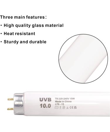 DERPIPE Reptile Light UVB 10.0 T8 Fluorescent Tube 15W for Desert Animals - Enhance D3 Synthesis | Lizard, Snake, Turtle Lamp - Buy Online on GoSupps.com