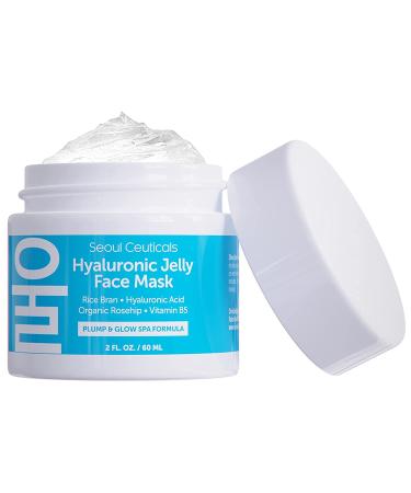 Korean Hyaluronic Acid Jelly Mask | Rice Bran + Rosehip + Vitamin B5 | Anti-Aging K Beauty Spa Mask for Glowing Skin - Buy Online on GoSupps.com