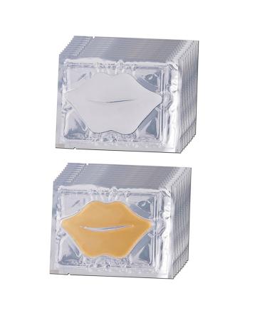 Happyyami Lot De 20 Masques L vres Hydratants Anti- ge Petits Nourrissants Et Apaisants Soin Labial Quotidien Pour Peaux Vari es Blanc Et Dor Usage Unique Protection Des L vres S ches