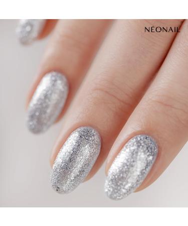 Neonail UV Nail Polish Base Coat Gel - Glitter Effect Silver Twinkle 7.2ml | International Shipping Available - Buy Online on GoSupps.com