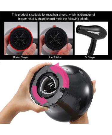 Adjustable Universal Hair Diffuser Nozzle for Natural Curly Wavy Hair - Black - Buy Online on GoSupps.com