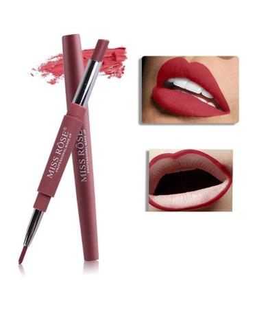 Miss Rose Long-lasting Lip Liner Matte Lip Pencil Waterproof Moisturizing Lipsticks Makeup Contour Cosmetics (01 Showgirl)