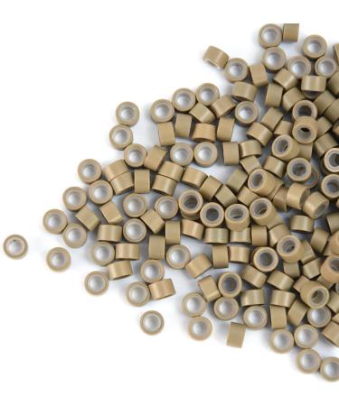 200pcs 5.0X3.0X3.0mm Silicone Micro Rings Links Beads for Hair Extensions (Dark Blonde) 200 pieces Dark Blonde - Buy Online on GoSupps.com