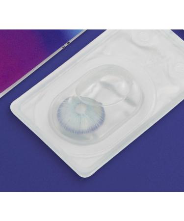 Buy Olbia Ash Blue Monthly Contact Lenses - Soft Hydrogel 0.0 Diopters Natural Colors - 2 Pieces + Lens Container - Buy Online on GoSupps.com