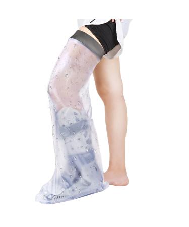 Waterproof Full Leg Cast Covers for Shower Adult Watertight Cast Covers for Shower Leg Reusable Extra Long Leg Cast Protector Cast Bag for Thigh Knee Shank Foot Ankle Surgery Wound XL XL-Full Leg
