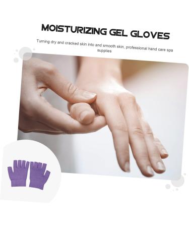FRCOLOR 1 Pair Gel Moisturizing Gloves Night Gloves moisturizing Half Gloves Mens Mittens with Fingers Ladies Mittens Silk Mens Lotion Beauty Care Gloves Hand use Purple Dipping Miss Sock - Buy Online on GoSupps.com