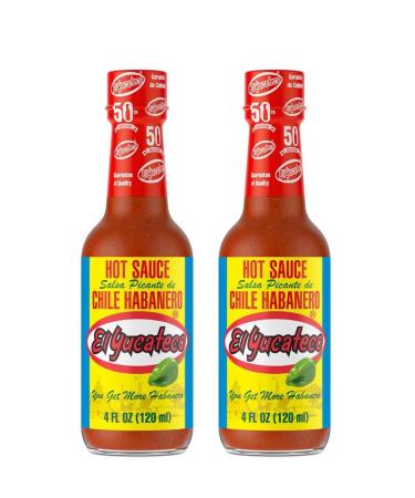 El Yucateco - Red Hot Sauce Made from Habanero Chili 120 ml - 2 Pack