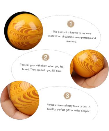 Gleavi 2ST Health Ball - Seeweide Finger Muscle Coach & Body Massage Quartz Baoding Bath Balls | Natural Resin Synthesis & Beeswax Yoga Massage Device - International Shipping Available - Buy Online on GoSupps.com