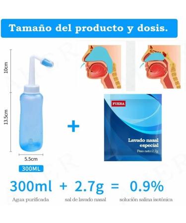 300ml Nose Rinse Bottle Food Nasal Wash Cleaner Nasal Flush Bottle for Nasal Cleansing Nasal Flushing Device - Buy Online on GoSupps.com
