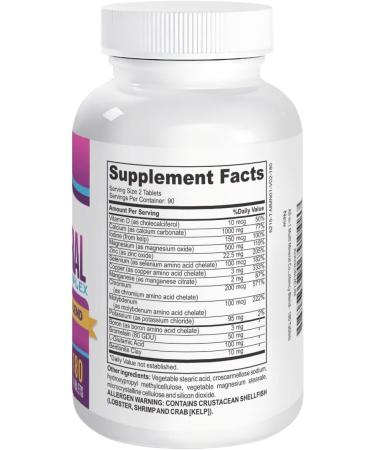 3-Month Iron-Free Multimineral Supplement | 180 Tablets | High Potency All-in-1 Mineral Complex for Optimal Health - Buy Online on GoSupps.com