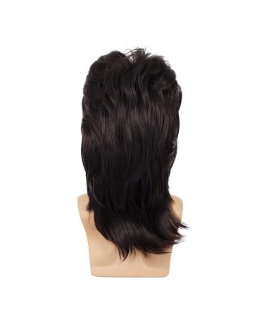 Qnbiar Men's Mullet Wig - Black Curly 70s/80s Cosplay Retro Punk Rocker Disco Synthetic Full Wig - International Shipping - Buy Online on GoSupps.com