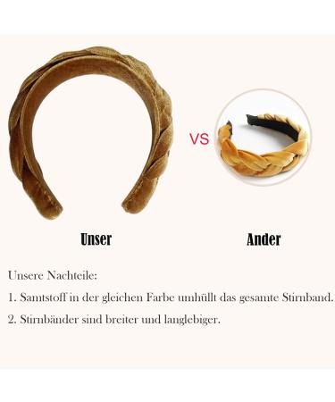 Vintage Braided Hair Ties for Women | Traditional Caramel Hair Ripe Wide Headband Fashion - Buy Online on GoSupps.com