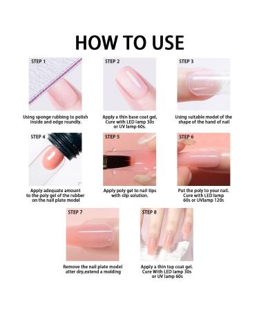 Lofuanna Poly Nail Gel Extension Kit - 4Pcs Clear Builder Gel for Professional DIY Nails - Buy Online on GoSupps.com