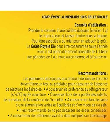 Nutriexpert Ecocert Organic Royal Jelly 100% Pure Packaged in an Insulated Box under a Sterile Atmosphere Strengthens I - Buy Online on GoSupps.com