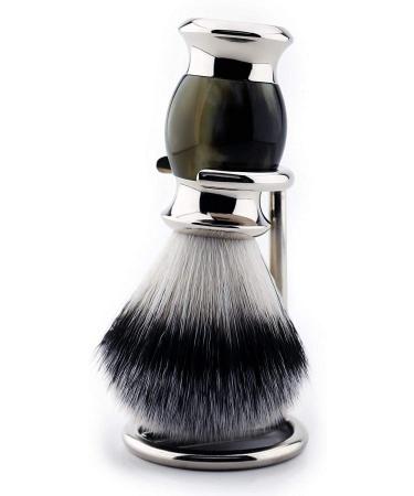 Jag Shaving - Beard Synthetic Brush Stainless Steel Handle - Brush Holder