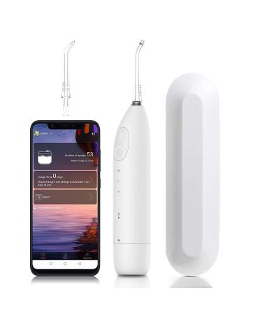OCLEAN W1 Air Flosser for teeth professional oral shower portable for on the go again rechargeable oral shower with 3 tooth silk modes - white