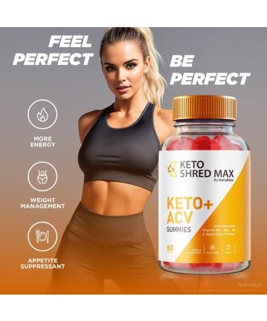 Keto Shred Max Gummies with ACV - Advanced Weight Loss Supplement | 60 Count | KetoShred Max Reviews - Buy Online on GoSupps.com