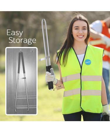 Buy EJG 92 cm Commercial Garbage Grip - Lightweight Aluminum All-Purpose Gripper for Waste Collection & Garden Cleanup - Rustproof & Durable (Black) - International Shipping Available - Buy Online on GoSupps.com