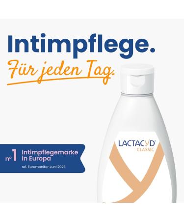  Lactacyd Lactacyd Classic Intimate Cleansing Lotion With pH adjusted and natural L-acid Clinically tested and confirmed 400 ml - Buy Online on GoSupps.com