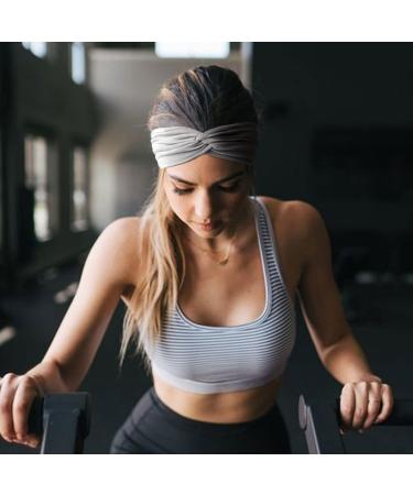 DRESHOW 4 Pack Turban Headbands for Women Wide Vintage Head Wraps - Beige Black Coffee Grey - Buy Online on GoSupps.com