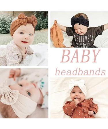 Bobishe 8-Pack Baby Hair Bands | Soft Nylon Turban Headbands for Newborns & Toddlers | Elastic & Comfortable Head Gear - Buy Online on GoSupps.com