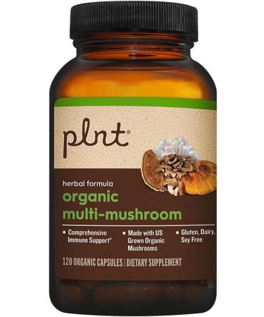 plnt Organic Multi-Mushroom - Herbal Formula for Comprehensive Immune Support (120 Capsules) 120 Count (Pack of 1) - Buy Online on GoSupps.com