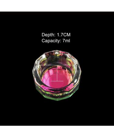 Rainbow Dodecagon Acrylic Nail Art Dappen Dish with Cap Lid - NAPB019 - Buy Online on GoSupps.com