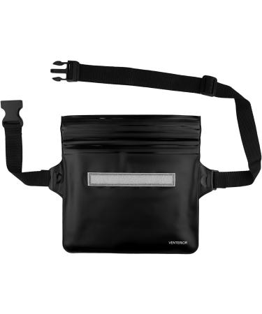 Waterproof Waist Pouch 2-Pack | Beach Accessories Dry Bag Waterproof Fanny Pack for Swimming Snorkeling Sailing Kayaking Beach Pool Water Parks | Keep Your Phone Wallet Safe and Dry Black & Black - Buy Online on GoSupps.com