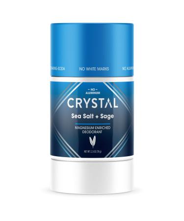 Crystal Body Deodorant Magnesium Enriched Deodorant Sea Salt + Sage 2.5 oz (70 g)