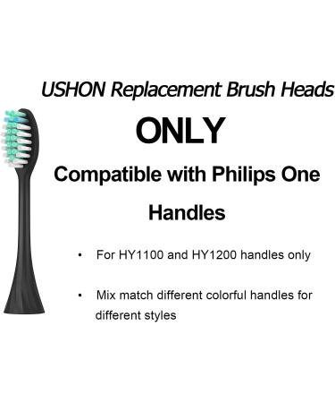 4 Pack Black Electric Toothbrush Replacement Brush Heads for Philips One Sonicare HY1100 & HY1200 - Buy Online on GoSupps.com