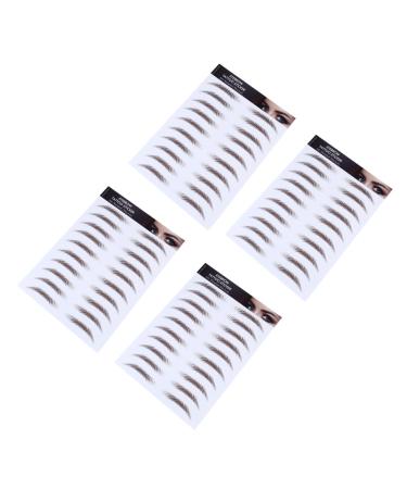 Didiseaon 4pcs Eyebrow Stickers 4d Eyebrow Tattoos Water Transfer Eyebrow Sticker 6d Transfer Stickers Modify
