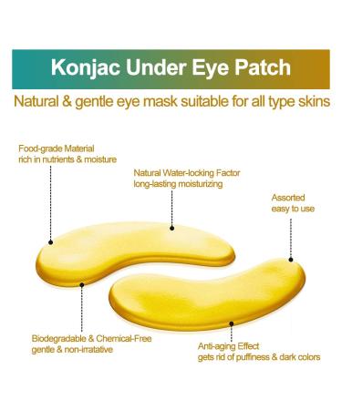 ESMOSEN Natural Konjac Essence Under Eye Patches - 10 Pairs | Puffiness, Bags & Dark Circles Treatment - Buy Online on GoSupps.com