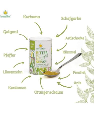  SonnenMoor Organic bitter powder Bitter is the new sweet in a 100 g tin a natural product of the Austrian family company SonnenMoor active since 1972. - Buy Online on GoSupps.com