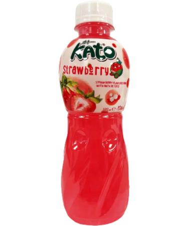 KATO Fruit Juice Drink with Nata De Coco Assorted Flavours - Pack of 5 - Orange Mango Grape Lychee Strawberry - Authentic Fruit Flavours - Chewy Nata De Coco Cubes - Refreshing On-the-Go Beverages - Buy Online on GoSupps.com