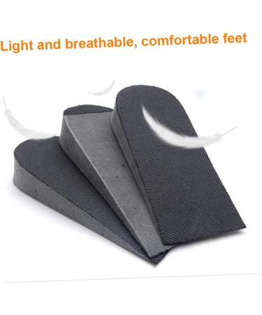 Healvian 20 Pairs Silicone Gel Heel Lift Insoles - Black 12x5.5cm | Height Increase Shoe Inserts for Men & Women - Buy Online on GoSupps.com