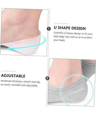 FRCOLOR Heel Cover Set - White Formal Wear Protection Pad for Men | 9.4x6.2x3cm - International Shipping - Buy Online on GoSupps.com