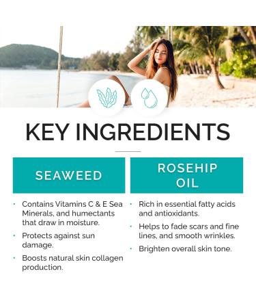 VITAMINS AND SEA BEAUTY Gel Face Cleanser - Hydrating Pore Refining Formula with Vitamin C, E, Seaweed & Rosehip Oil 8 Fl Oz - Buy Online on GoSupps.com
