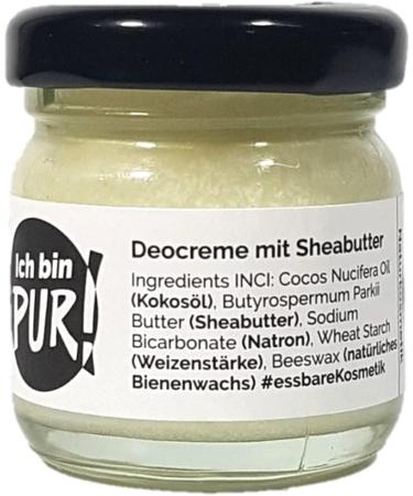 IchbinPUR Shea Butter Cream Deodorant 40ml - Buy Online on GoSupps.com