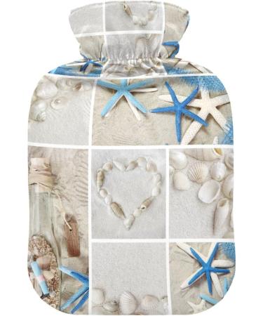 Naanle Summer Shells Heat Bottle - 1L Transparent Hot Water Bottle for Bed Hand & Foot Warmer Pain Relief & Heat Therapy - Buy Online on GoSupps.com
