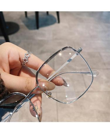 Buy Half Frame Blue Light Blocking Reading Glasses +2.0 - Stylish Decorative Goggles for Men & Women in Gold - Buy Online on GoSupps.com