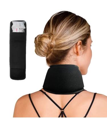 Ice Packs for Neck Pain Relief Neck Ice Pack Wrap Gel Reusable for Neck Tension and Office Neck Pressure Cold Compress Ice Pack for Neck Arm Shoulder - 6 Sheets Ice Packs and 1 Soft Cover Wrap