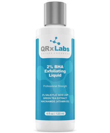 NEW! 2% BHA Exfoliating Liquid - Skin Perfecting Facial Exfoliant with Salicylic Acid, Niacinamide and Green Tea Extract - Perfect for Blackheads, Enlarged Pores, Wrinkles & Fine Lines - 4 fl oz