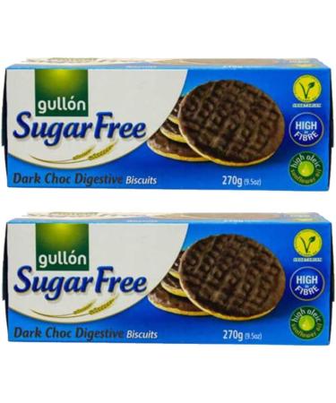 04 Mixed Gullon Sugar Free Digestives 245g & Dark Chocolate Digestives 270g - Buy Online on GoSupps.com