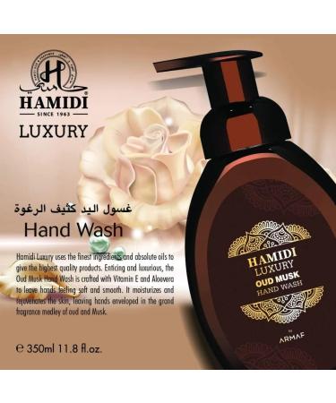 Hamidi Luxury Oud Musk Hand Wash 350ml (11.9 OZ) Indulge In A Premium Liquid Hand Soap With An Enticing Musk Scent Rejuvenates And Nourishes Your Skin Experience The Ultimate Moisturizing Hand Wash - Buy Online on GoSupps.com