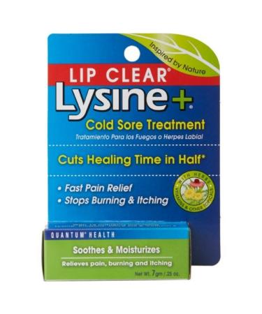 Lip Clear Lysine+ Cold Sore Treatment 0.25 oz (Pack of 3)