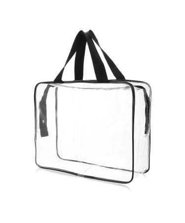 Sibba Clear Tote Bag Large Transparent Storage Makeup Bags Waterproof Transparent Cosmetic Gags Zipper Toiletry Organizer Storage Handbag Travel Accessory Clear Fashion (Transparent)