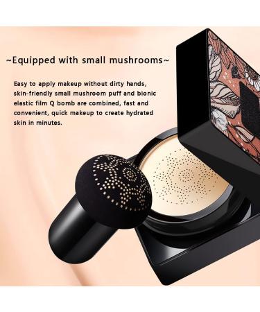 Mushroom Head Air Cushion Foundation BB Cream Moisturising Concealer Lightweight & Smoothing Flawless Moisturising Oil Control Even Skin Tone Makeup Base Natural - Buy Online on GoSupps.com