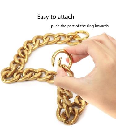 Xiazw DIY Heavy Chunky Aluminum Metal Purse Handle Bag Chains Charms Straps Replacement Handbag Accessories Decoration (Gold) - Buy Online on GoSupps.com