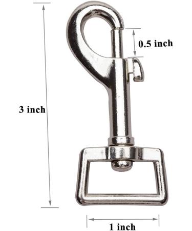 10 Pack Heavy Duty 3 x 1 Inch Nickel Plated Swivel Snap Hooks for Pets - Buy Online on GoSupps.com